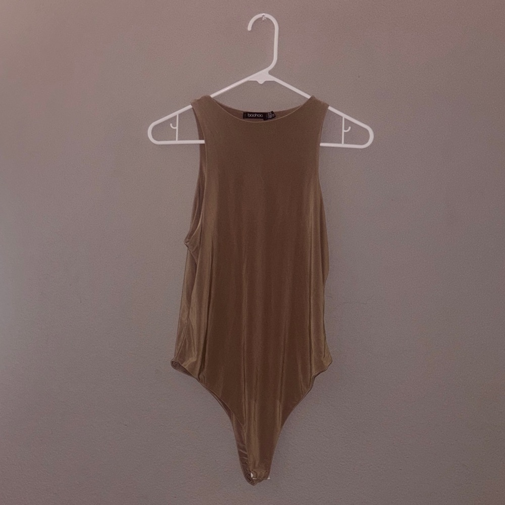 Boohoo Olive Sleeveless Bodysuit
